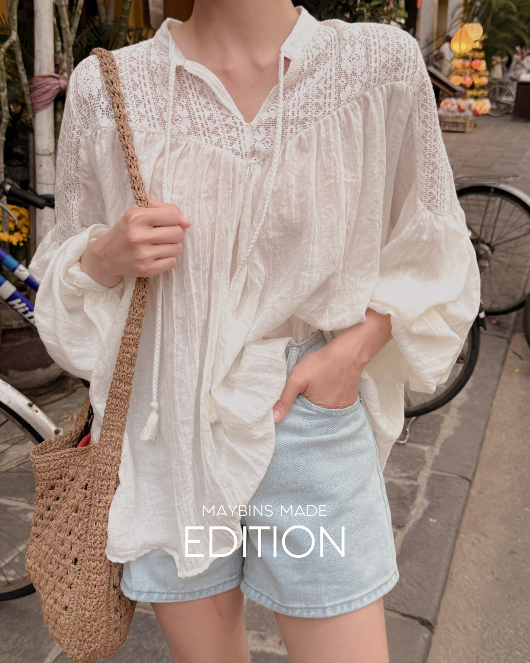 [MADE]ビューヘンレースブラウス韓国ファッション レディース