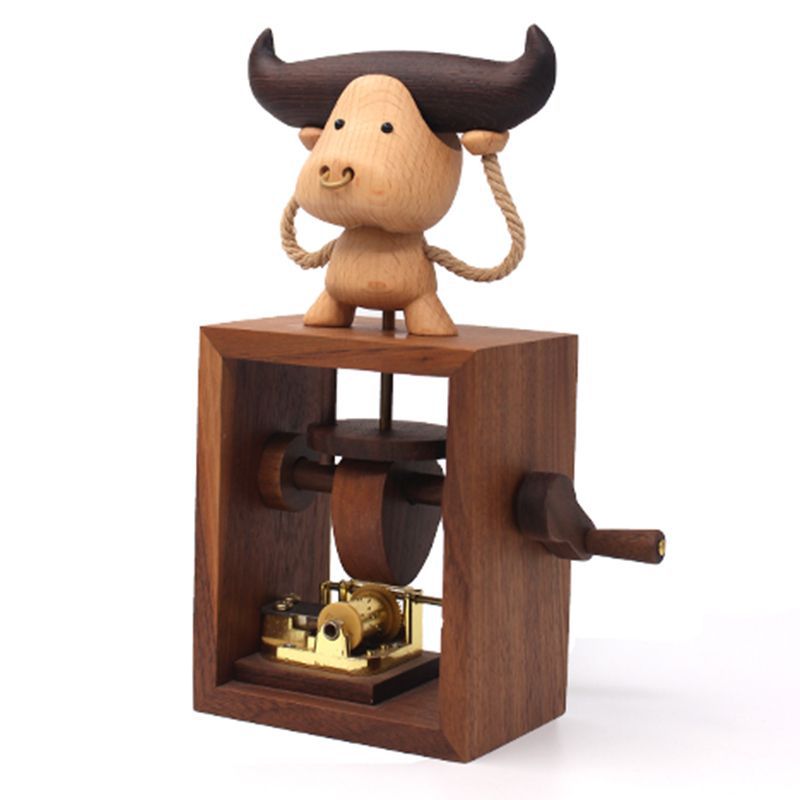 ハッピーモンキー手回しオルゴール空飛ぶ豚クリエイティブ誕生日ギフト