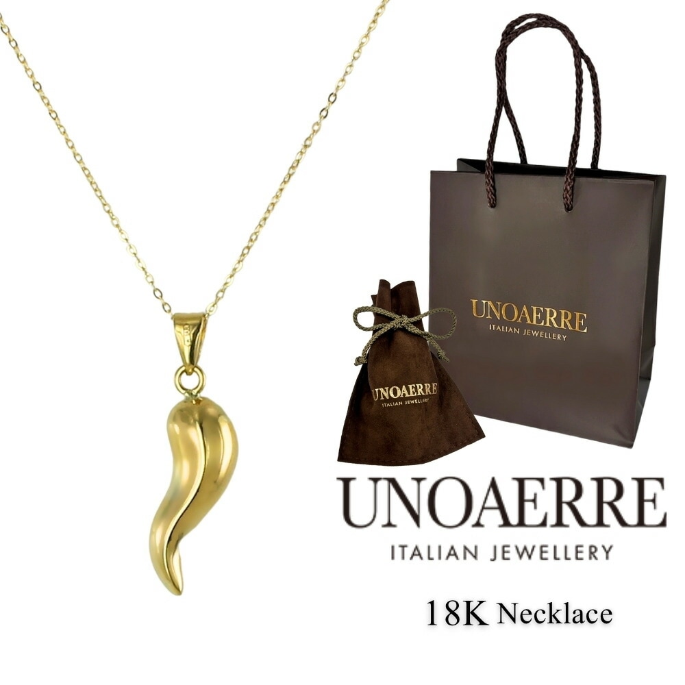 ウノアエレ ショッパー付き K18 ネックレス イエローゴールド チェーン&トップセット レディース 幸運モチーフ コルノ ペンダント 18金 18K イタリア製 ギフト 誕生日 プレゼント UNOA ウノアエレ ショッパー付き K18 ネックレス イエローゴールド チェーン&トップセット レディース 幸運モチーフ コルノ ペンダント 18金 18K イタリア製 ギフト 誕生日 プレゼント UNOA
