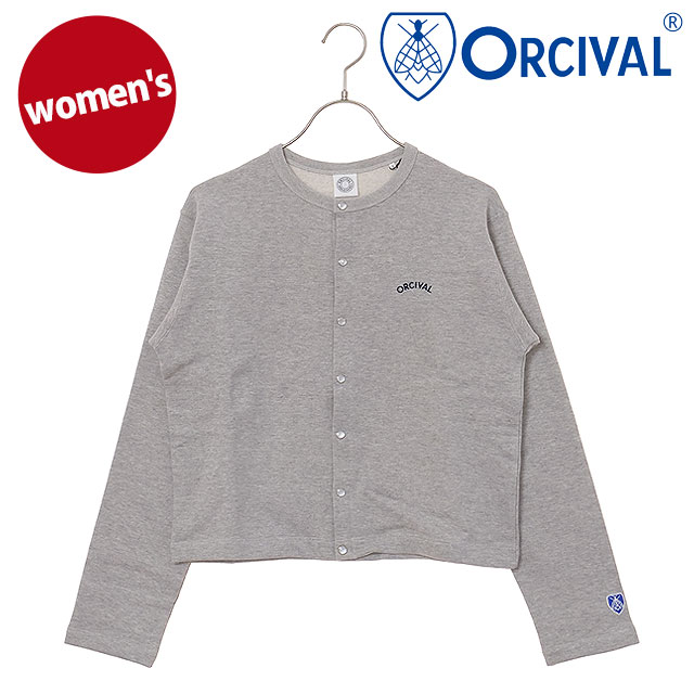 クルーネック カーディガン [OR-C0435-MAZ] CREW NECK CARDIGAN レディース トップス 羽織り 長袖 コンパクト TOP-GREY 正規取扱店