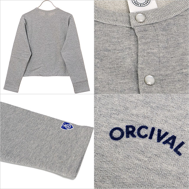 クルーネック カーディガン [OR-C0435-MAZ] CREW NECK CARDIGAN レディース トップス 羽織り 長袖 コンパクト TOP-GREY 正規取扱店