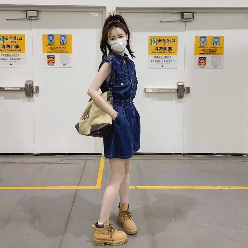 新品入荷 デニムドレス 女性 2025 年夏新しい レトロシック スカート リーブショートスカート 新品入荷 デニムドレス 女性 2025 年夏新しい レトロシック スカート リーブショートスカート