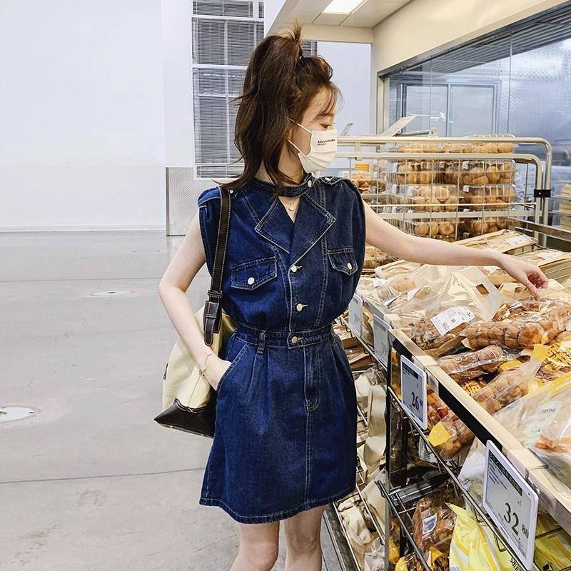 新品入荷 デニムドレス 女性 2025 年夏新しい レトロシック スカート リーブショートスカート 新品入荷 デニムドレス 女性 2025 年夏新しい レトロシック スカート リーブショートスカート