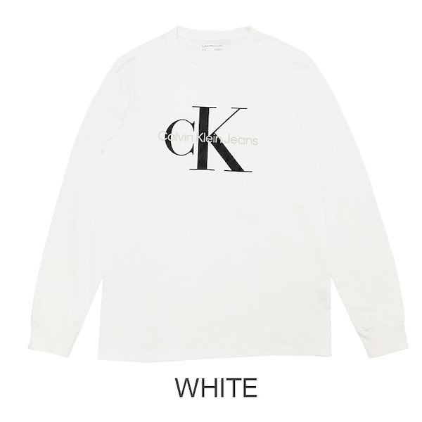 Qoo10] Calvin Klein ロンT 長袖Tシャツ ロングTシャツ メ