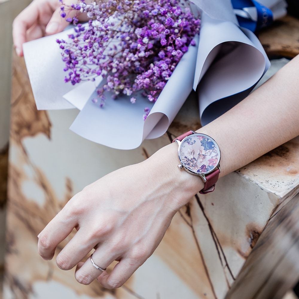 腕時計 レディース 花柄ダイヤル 本革 女性用 時計 日常防水 おしゃれ ファッション ウォッチ ギフト 腕時計 レディース 花柄ダイヤル 本革 女性用 時計 日常防水 おしゃれ ファッション ウォッチ ギフト