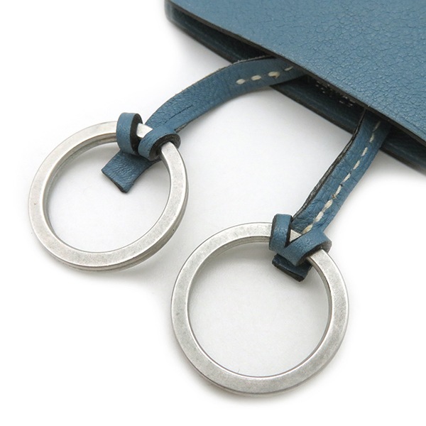 エルメス HERMES ネックレス クロシェット スイフト ブルージーン シルバー金具 青 キーリング ネックストラップ E刻印【中古】 エルメス HERMES ネックレス クロシェット スイフト ブルージーン シルバー金具 青 キーリング ネックストラップ E刻印【中古】