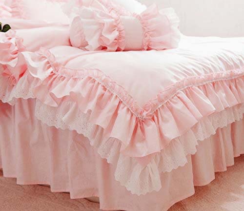 可愛いホワイトとピンクのフリル掛ふとんカ : 寝具・ベッド・マットレス お得定番