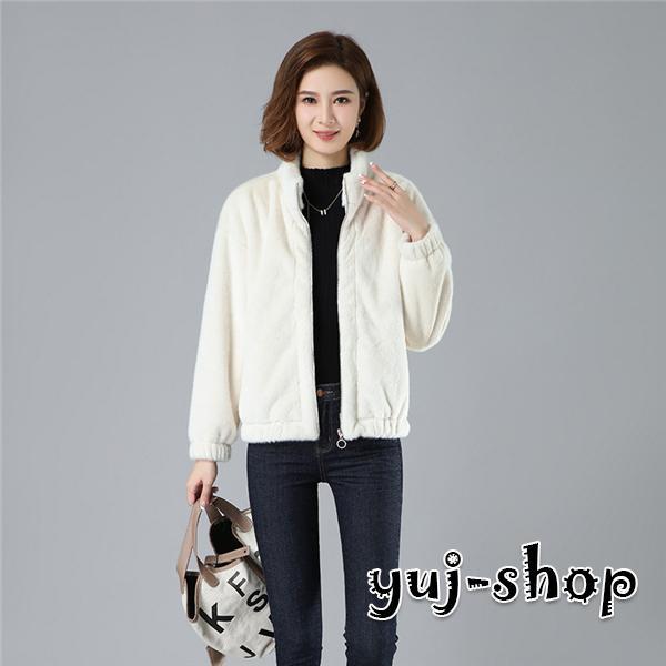 ブラックフライデー ボアジャケット レディース ボア ブルゾン アウター フェイクファー フリースコート 冬 防寒 あったか 暖かい モコモコ 韓国風 モッズコート