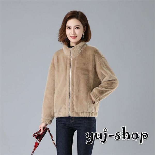 ブラックフライデー ボアジャケット レディース ボア ブルゾン アウター フェイクファー フリースコート 冬 防寒 あったか 暖かい モコモコ 韓国風 モッズコート