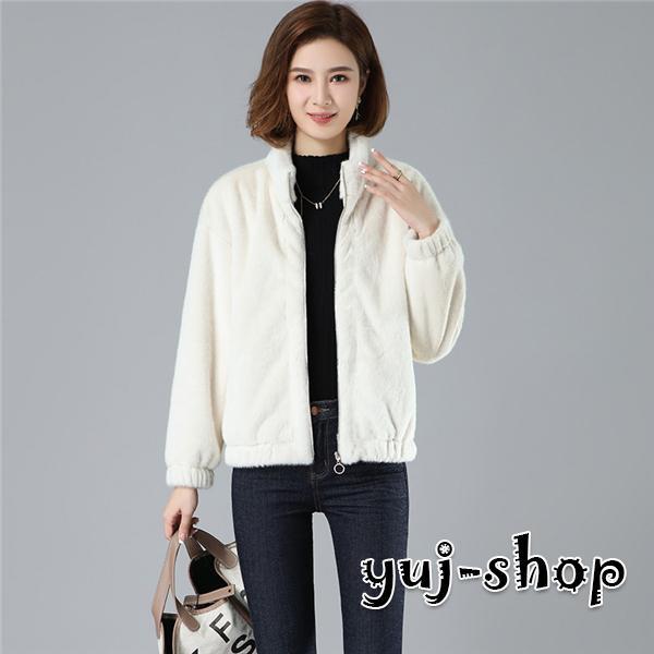 ブラックフライデー ボアジャケット レディース ボア ブルゾン アウター フェイクファー フリースコート 冬 防寒 あったか 暖かい モコモコ 韓国風 モッズコート