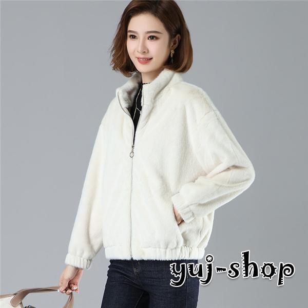 ブラックフライデー ボアジャケット レディース ボア ブルゾン アウター フェイクファー フリースコート 冬 防寒 あったか 暖かい モコモコ 韓国風 モッズコート