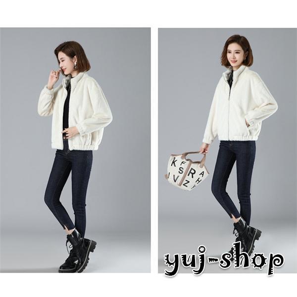 ブラックフライデー ボアジャケット レディース ボア ブルゾン アウター フェイクファー フリースコート 冬 防寒 あったか 暖かい モコモコ 韓国風 モッズコート