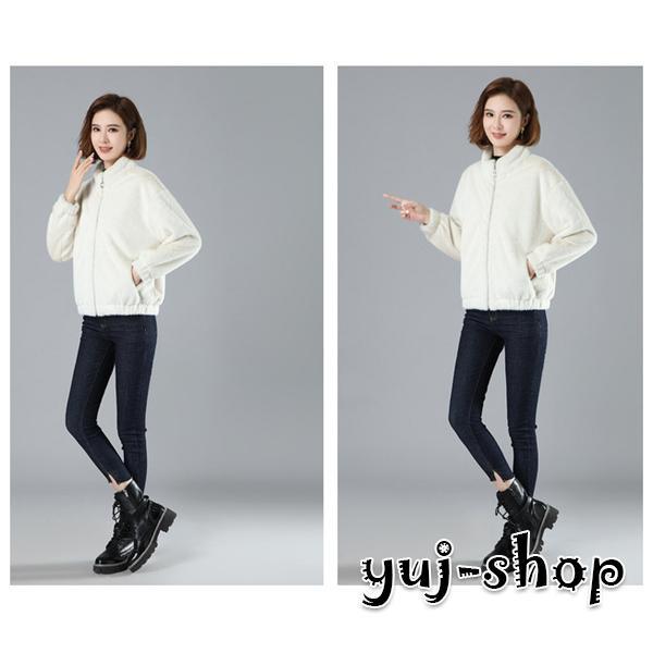 ブラックフライデー ボアジャケット レディース ボア ブルゾン アウター フェイクファー フリースコート 冬 防寒 あったか 暖かい モコモコ 韓国風 モッズコート