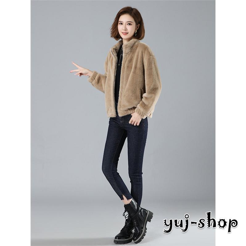 ブラックフライデー ボアジャケット レディース ボア ブルゾン アウター フェイクファー フリースコート 冬 防寒 あったか 暖かい モコモコ 韓国風 モッズコート