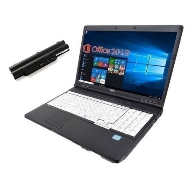 サポート付きバッテリー新品A561 富士通 Windows10 Office2019 SSD:120GB メモリー:8GB & Qtuo 2.4G 無線マウス 5DPIモード セット