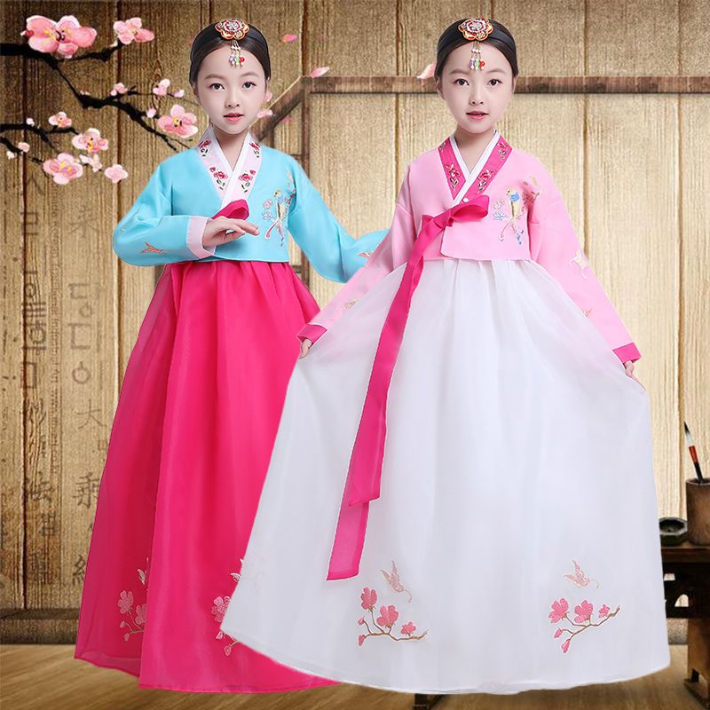 [送料無料]ガーゼ子供韓服女の子韓国服韓国伝統宮廷衣装大長今国家舞踊公演衣装