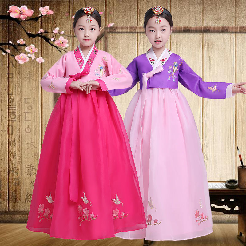[送料無料]ガーゼ子供韓服女の子韓国服韓国伝統宮廷衣装大長今国家舞踊公演衣装