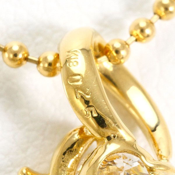 K18 18金 YG イエローゴールド ネックレス ダイヤ 0.25 鑑別書 ジュエリー 中古 K18 18金 YG イエローゴールド ネックレス ダイヤ 0.25 鑑別書 ジュエリー 中古