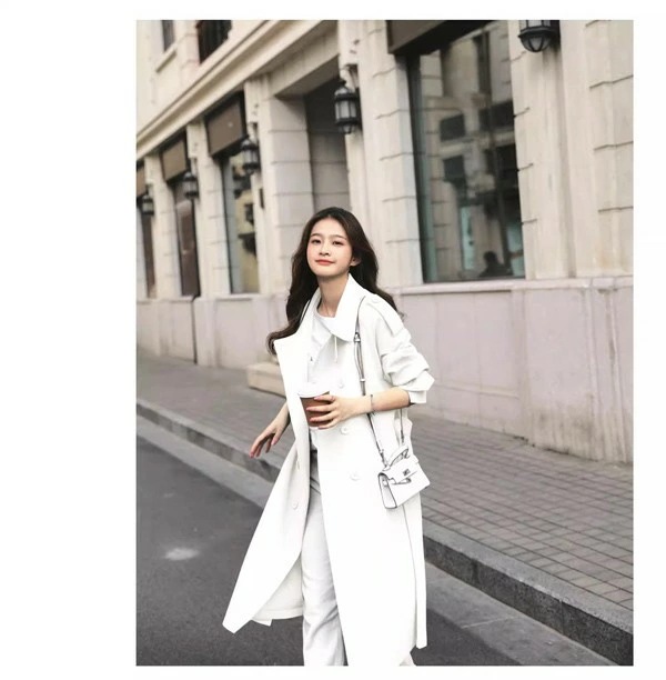 トレンチコート レディース 春秋コート ロングコート イギリス風 スプリングコート 春コート アウター オシャレ 上品 ゆったり 無地 通勤 着痩せ カジュアル オフホワイト 白 ブラック 黒 ブルー