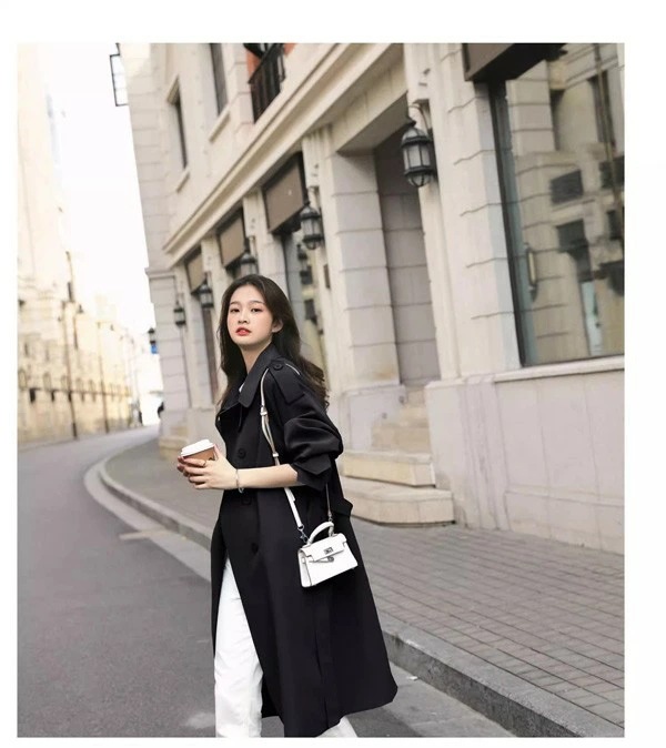 トレンチコート レディース 春秋コート ロングコート イギリス風 スプリングコート 春コート アウター オシャレ 上品 ゆったり 無地 通勤 着痩せ カジュアル オフホワイト 白 ブラック 黒 ブルー