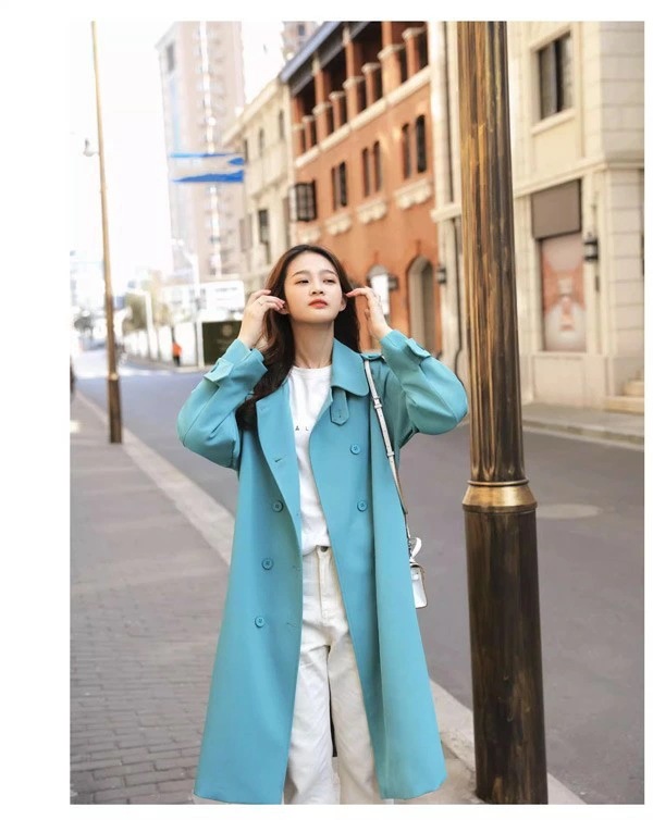 トレンチコート レディース 春秋コート ロングコート イギリス風 スプリングコート 春コート アウター オシャレ 上品 ゆったり 無地 通勤 着痩せ カジュアル オフホワイト 白 ブラック 黒 ブルー