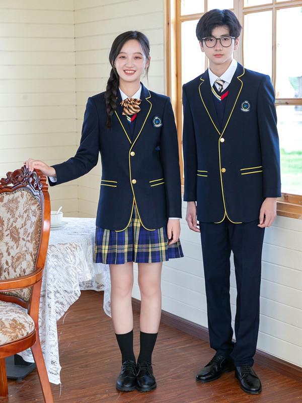 注目商品学生服 子供服 韓国風 ピアノ発表会 上下セット キッズスーツ キッズフォーマルスーツ 女の子 男の子 女児 小学校 高校生 中学生 制服 ジャケット ブラウス スカート リボン 七五三 誕生_2