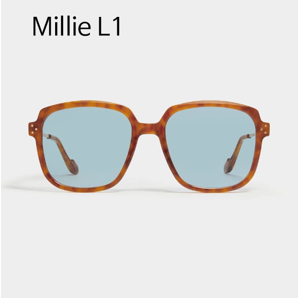 割引クーポン MONSTER GENTLE Millie ミリスクエアフレームファッションサングラス 01 サングラス 