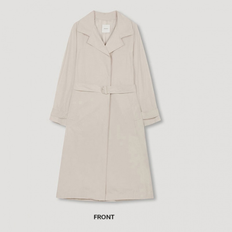 [Shis Miss] ミニマル隠しボタンベルト付きトレンチコート (価格:428,000ウォン)