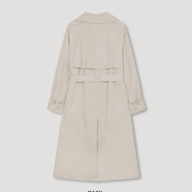 [Shis Miss] ミニマル隠しボタンベルト付きトレンチコート (価格:428,000ウォン)