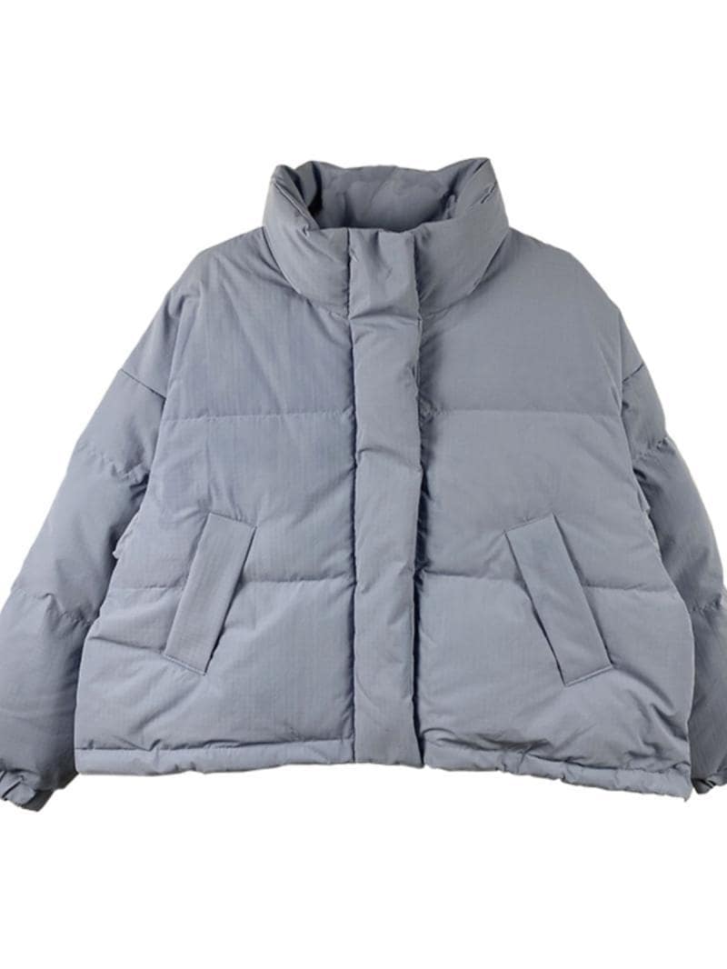 人気 冬 ダウンジャケット/コート レディース ジャケット ミルクブルーのダウンジャケットショート丈冬新小柄厚手シュークリームのパン生地 人気 冬 ダウンジャケット/コート レディース ジャケット ミルクブルーのダウンジャケットショート丈冬新小柄厚手シュークリームのパン生地