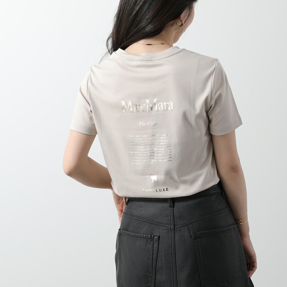 S MAX MARA The Cube エス マックスマーラ ザ キューブ 半袖 Tシャツ QUIETO レディース コットン ロゴ プリント クルーネック カ S MAX MARA The Cube エス マックスマーラ ザ キューブ 半袖 Tシャツ QUIETO レディース コットン ロゴ プリント クルーネック カ