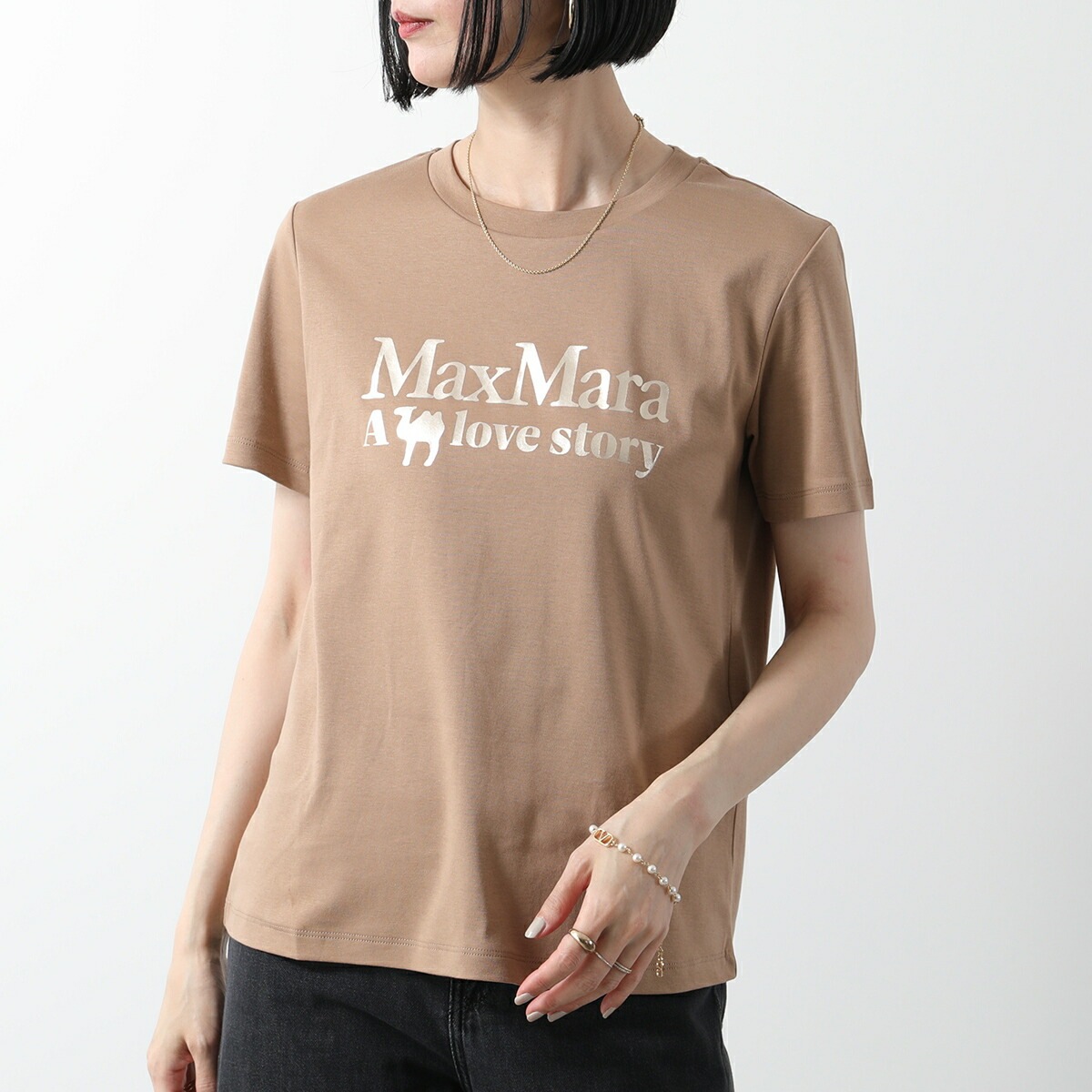 S MAX MARA The Cube エス マックスマーラ ザ キューブ 半袖 Tシャツ QUIETO レディース コットン ロゴ プリント クルーネック カ S MAX MARA The Cube エス マックスマーラ ザ キューブ 半袖 Tシャツ QUIETO レディース コットン ロゴ プリント クルーネック カ