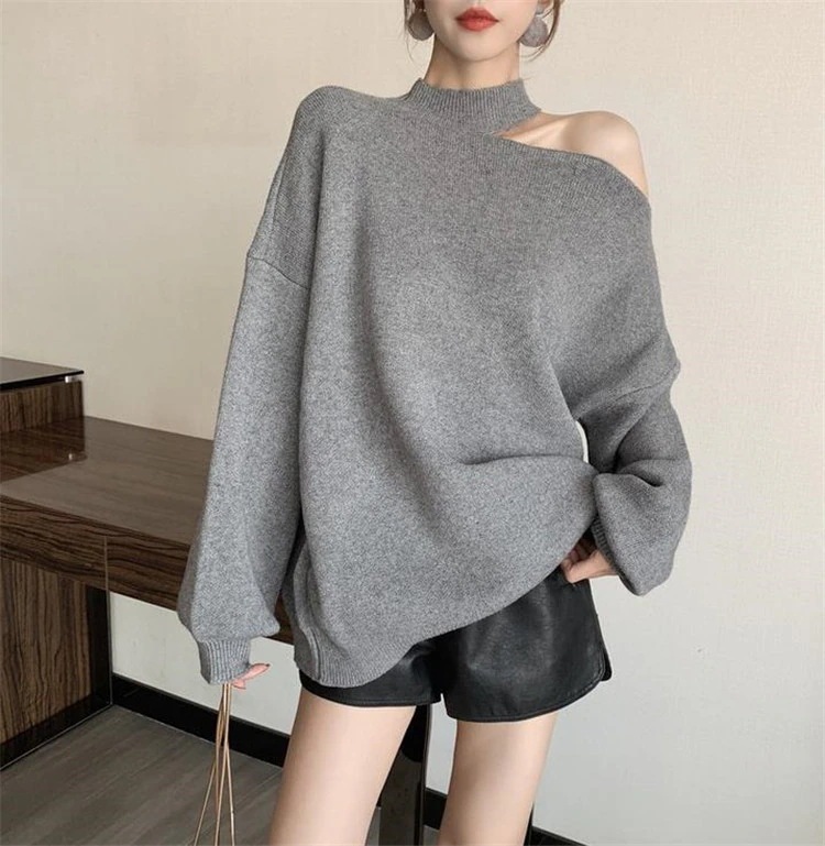 10pscグループ買い価格Fashions発売気質おしゃれなゆったりするニットトップスオフショルダー1778 10pscグループ買い価格Fashions発売気質おしゃれなゆったりするニットトップスオフショルダー1778