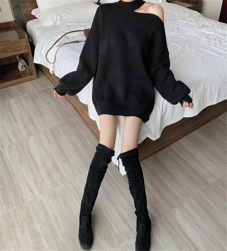 10pscグループ買い価格Fashions発売気質おしゃれなゆったりするニットトップスオフショルダー1778 10pscグループ買い価格Fashions発売気質おしゃれなゆったりするニットトップスオフショルダー1778