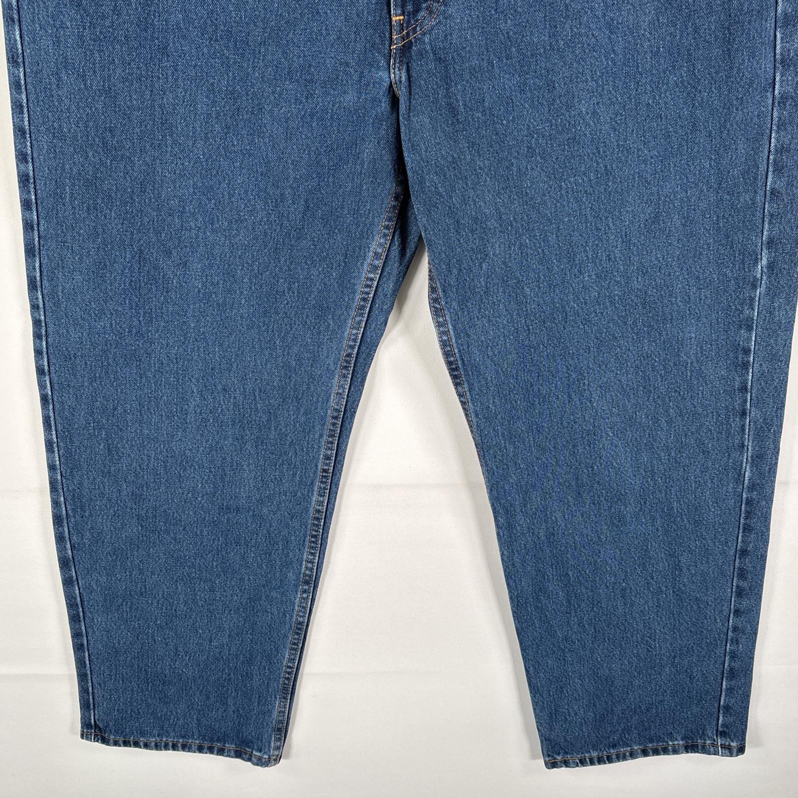 古着 デニムパンツ 550 テーパード 5ポケット ボタンフライ ジーパン ジップ 色落ち ヒゲ w44 L30 ブルー メンズ