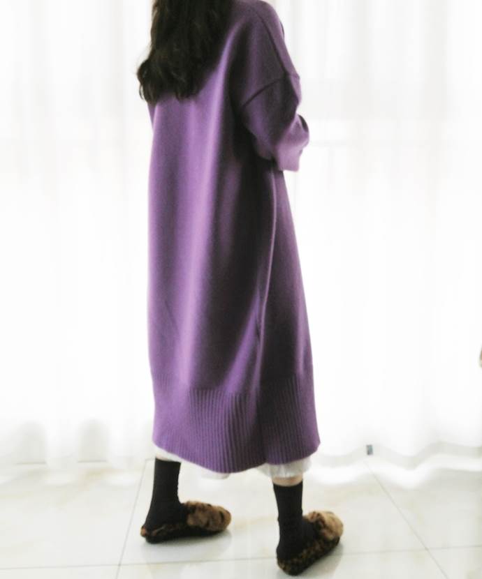 トップス アウター カーディガン ロング ロング丈 袖あり 長袖 Vネック