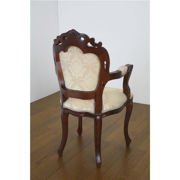 アンティーク調猫足ダイニングチェア (肘付き) 木製 『フランシスカ』 ブラウン (完成品) アンティーク調猫足ダイニングチェア (肘付き) 木製 『フランシスカ』 ブラウン (完成品)