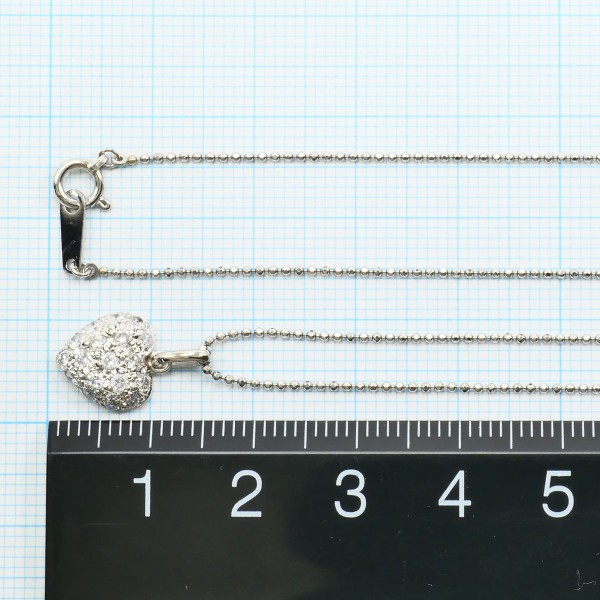 PT850 プラチナ ネックレス ダイヤ 0.50 総重量約4.0g 約45cm ジュエリー 中古 PT850 プラチナ ネックレス ダイヤ 0.50 総重量約4.0g 約45cm ジュエリー 中古