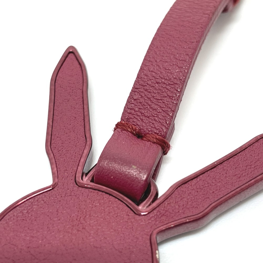 キーホルダー M62735 ジェフ クーンズ LV ラビット カバン バッグチャーム レザー ボルドー