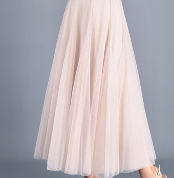シフォンロングスカート ボトム スカート ロング丈 ウエストゴム 爽やか かわいい 可愛い きれいめ シンプル カジュアル 上品 おしゃれ かっこいい キュート アジアン 可愛い こなれ感