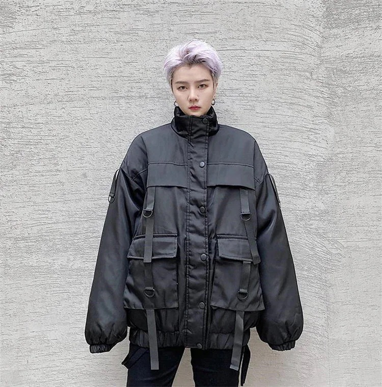 韓国ファッション 厚手 メンズ コットン コート ヒップホップ ゆったりする 韓国ファッション 厚手 メンズ コットン コート ヒップホップ ゆったりする