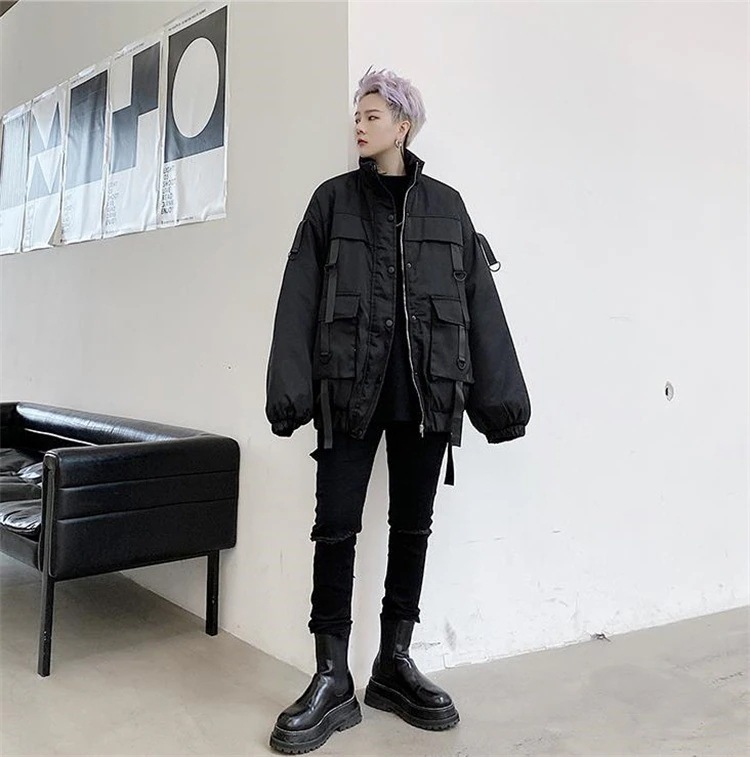 韓国ファッション 厚手 メンズ コットン コート ヒップホップ ゆったりする 韓国ファッション 厚手 メンズ コットン コート ヒップホップ ゆったりする
