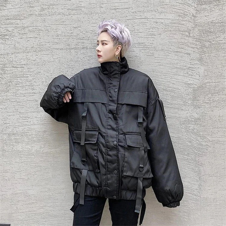 韓国ファッション 厚手 メンズ コットン コート ヒップホップ ゆったりする 韓国ファッション 厚手 メンズ コットン コート ヒップホップ ゆったりする