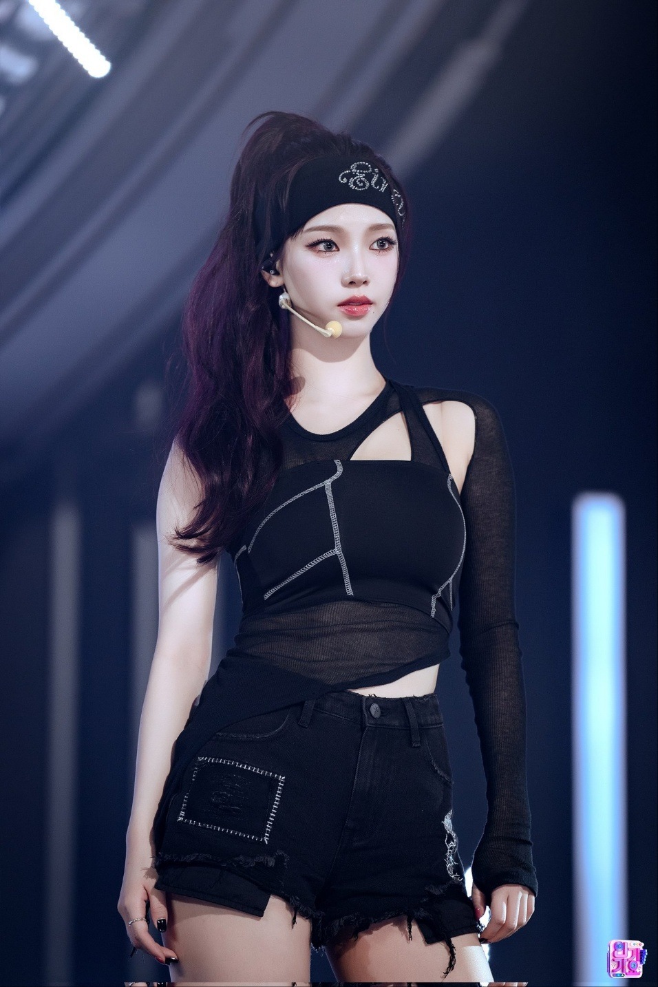 aespa カリナ karina着用 LETTERING HAIR BAND (BLACK)