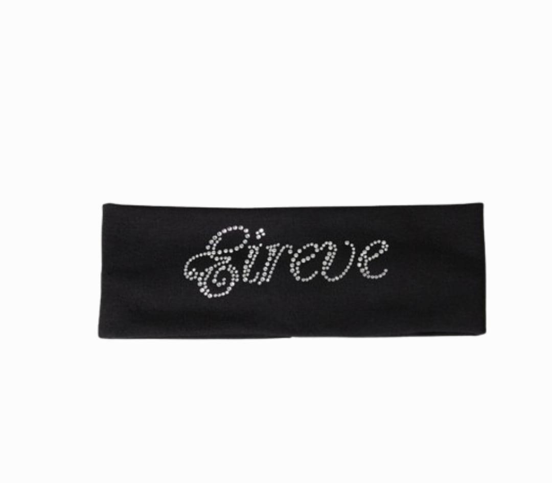 aespa カリナ karina着用 LETTERING HAIR BAND (BLACK)