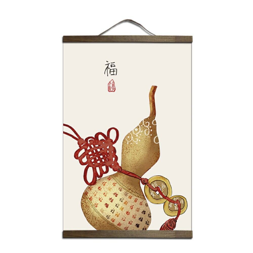 コストパフォーマンス掛け軸 ひょうたん 瓢箪 福 風水 タペストリー 掛軸 壁掛け 室内 インテリア おしゃれ ポスター 絵 玄関 部屋 和室 飾り 壁 風水グッズ 金運 壁掛け 開運祈願 金運
