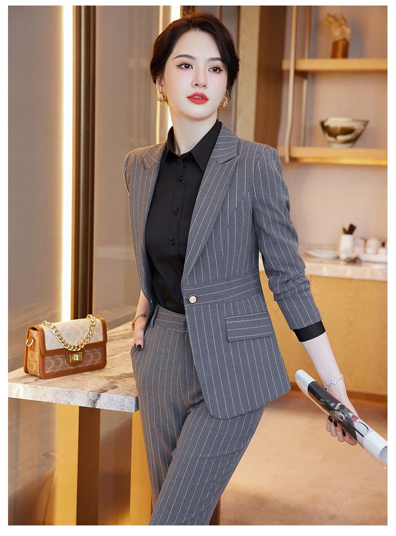 【2枚購入で100円OFF】春秋物 ビジネススーツ コート ズボンスーツ レディース 通勤 オフィス トップス 制服 事務服 洗える 細身 就活 面接 大きいサイズ 長袖 ストライプ 縞 ポケット 【2枚購入で100円OFF】春秋物 ビジネススーツ コート ズボンスーツ レディース 通勤 オフィス トップス 制服 事務服 洗える 細身 就活 面接 大きいサイズ 長袖 ストライプ 縞 ポケット