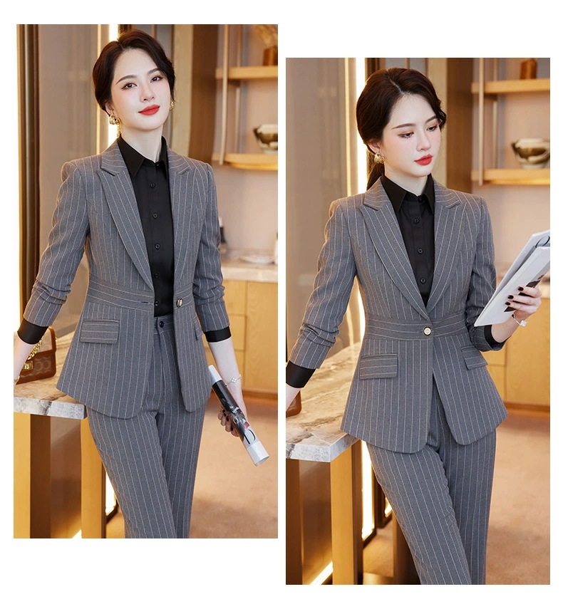 【2枚購入で100円OFF】春秋物 ビジネススーツ コート ズボンスーツ レディース 通勤 オフィス トップス 制服 事務服 洗える 細身 就活 面接 大きいサイズ 長袖 ストライプ 縞 ポケット 【2枚購入で100円OFF】春秋物 ビジネススーツ コート ズボンスーツ レディース 通勤 オフィス トップス 制服 事務服 洗える 細身 就活 面接 大きいサイズ 長袖 ストライプ 縞 ポケット