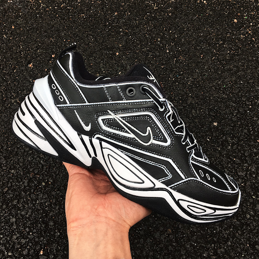 NIKE M2K Black 2D カスタム男女兼用シューズ
