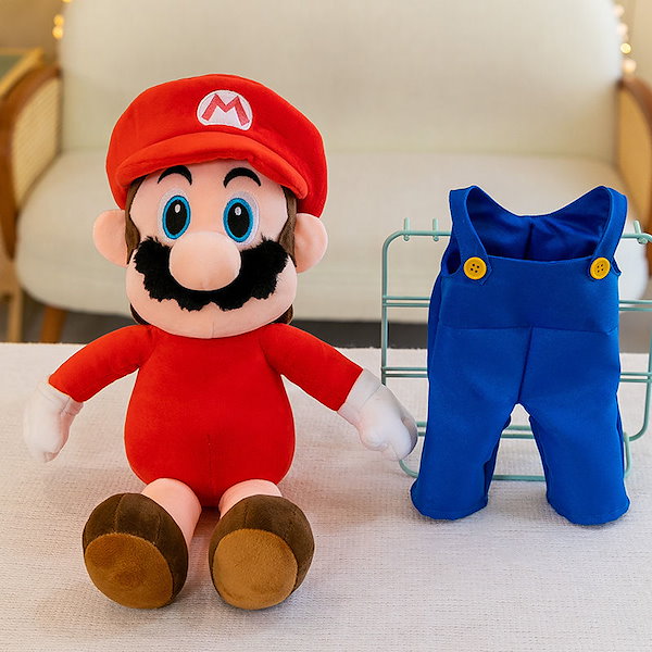 Qoo10] スーパーマリオマリオ人形ぬいぐるみ服と取
